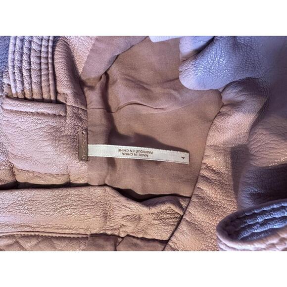 Free People Payton Paperbag Faux-Leather Mini Skirt in Mauve Women’s size 4 - Picture 7 of 15